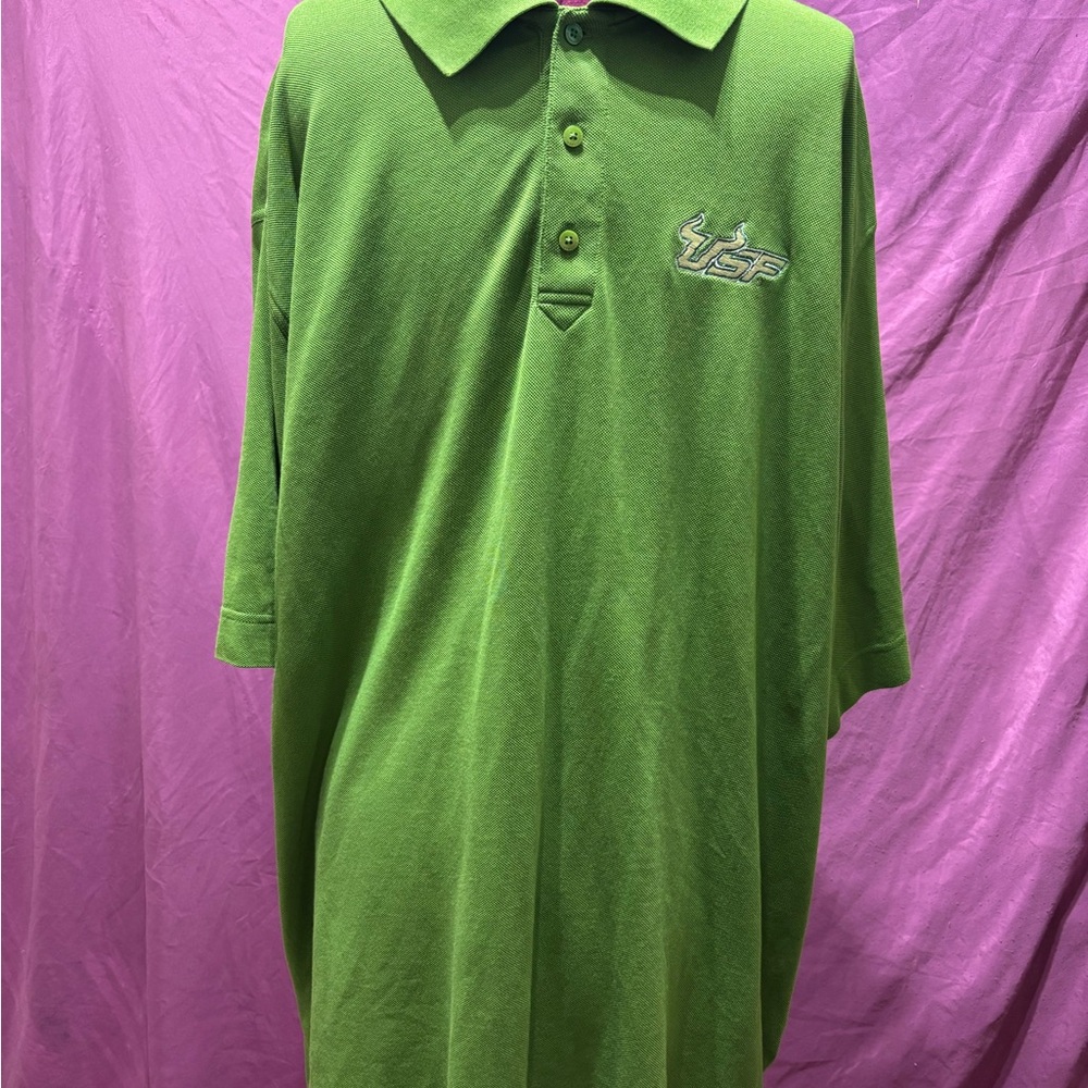 Cutter & Buck USF Men’s Golf Polo Shirt, USF Bulls, Green Size XXL